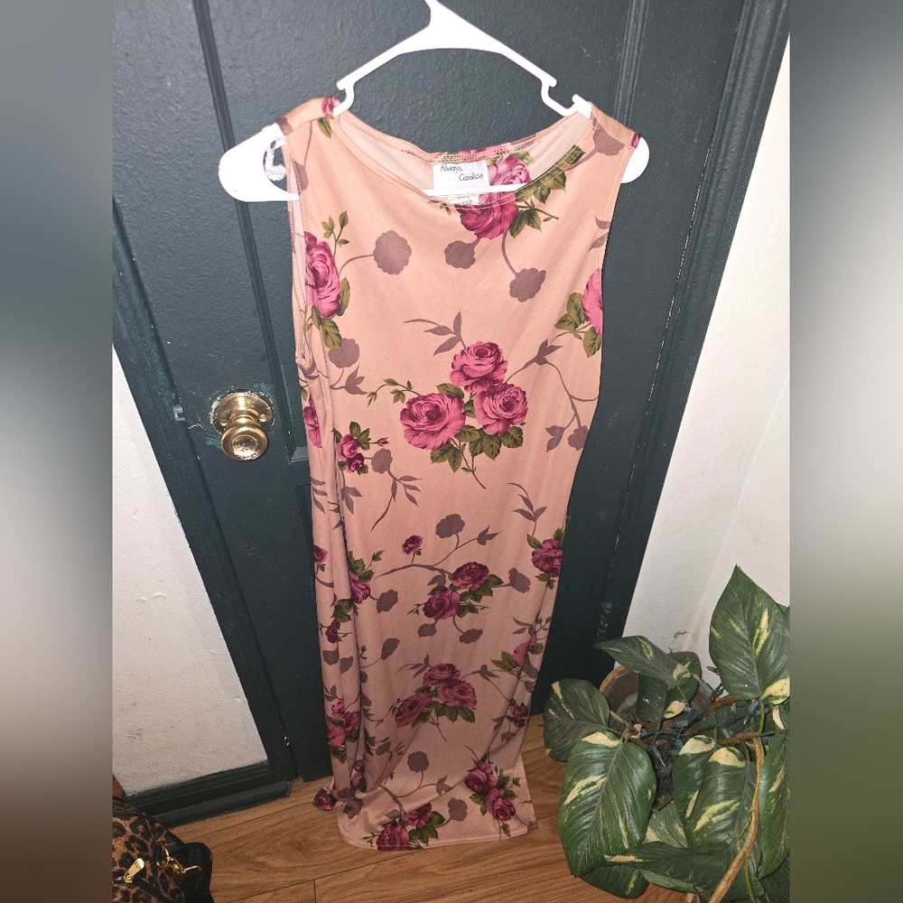 Floral Pink Maxi Dress